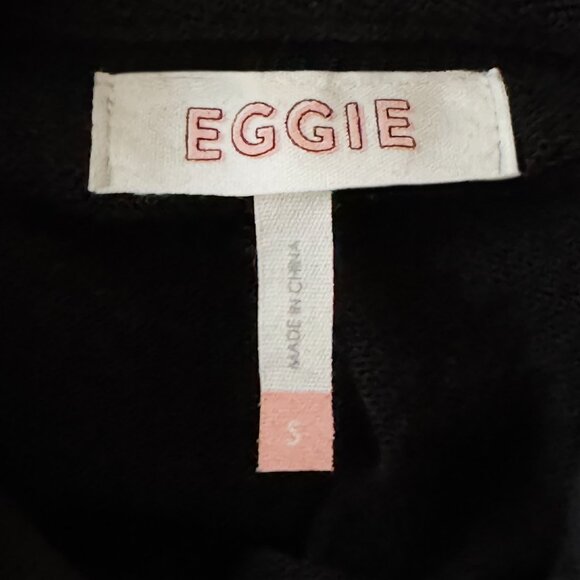 NWOT EGGIE HOODIE DRESS BLACK 100% COTTON FIERCE GRAPHICS SICK STREETWEAR SMALL - Picture 6 of 8